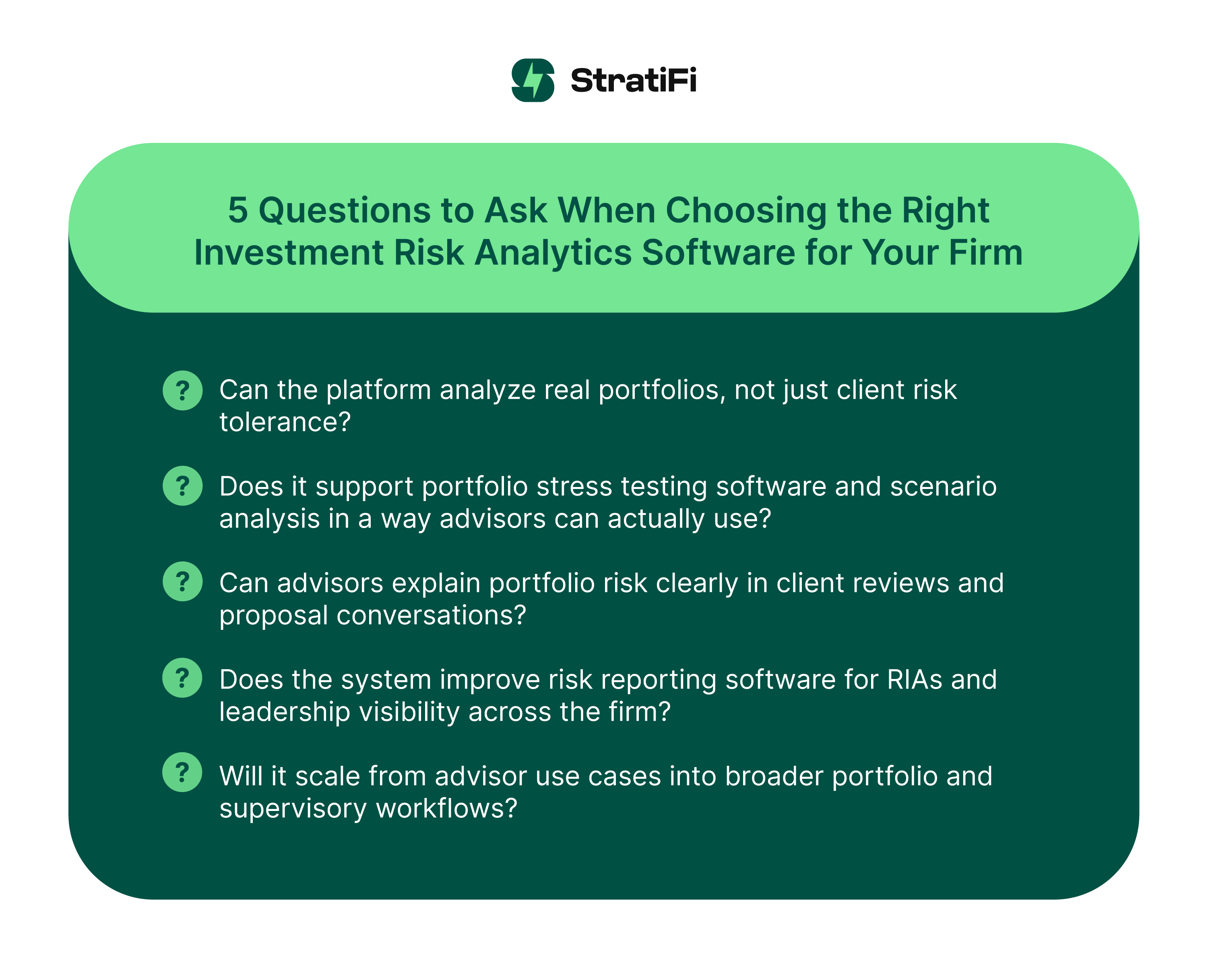 5 Questions to Ask When Choosing the Right Investment Risk Analytics Software for Your Firm